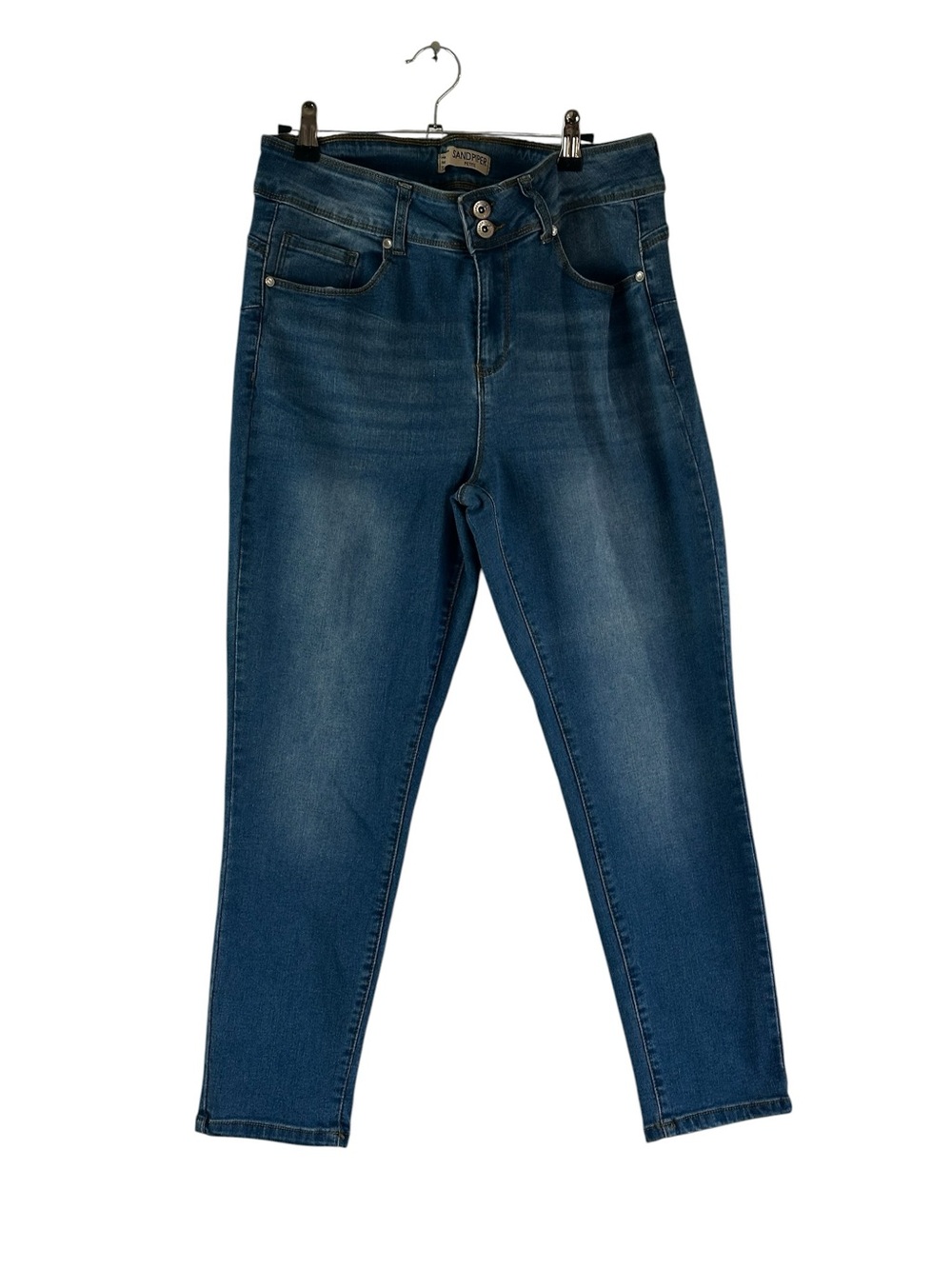 Sandpiper Petite High Rise Tapered Stretch Jeans Women’s Size 14P Medium Wash